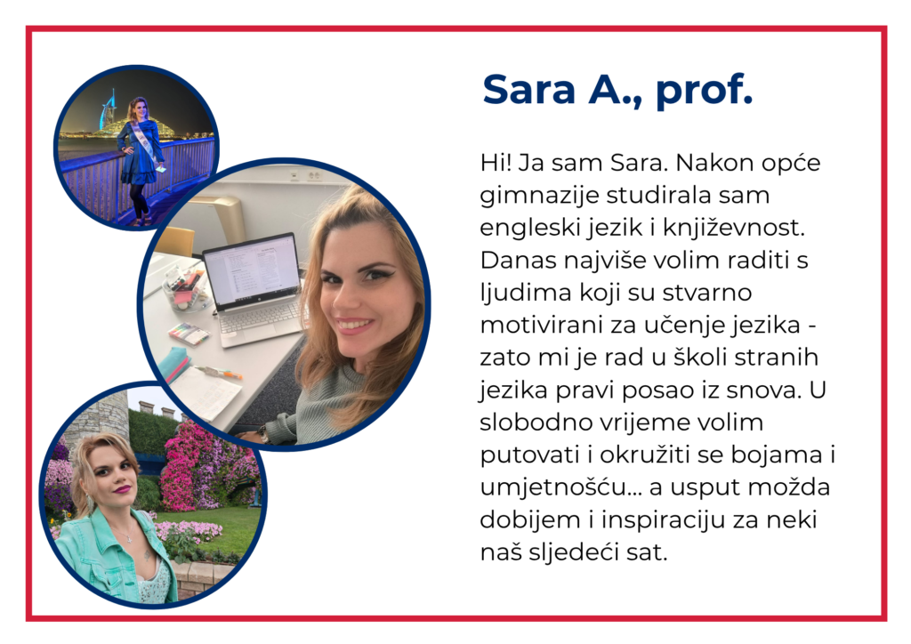 Profesorica koja vodi tečaj engleskog jezika