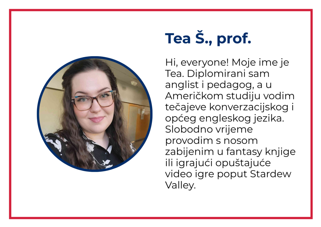 Profesorica koja vodi tečaj engleskog jezika